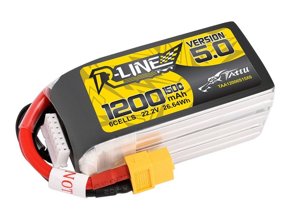 Batterie Lipo R-Line 6S 1400mAh 150C - Version 5.0 - Tattu - Drone